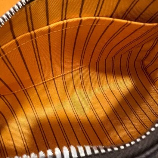 東區正精品㊣LV M12733 KEEPALL BANDOULIÈRE 25CM 字紋拼橘色皮革手提斜背兩用包 RZ6361-10