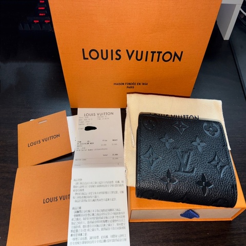 Louis Vuitton 黑色短夾 全新