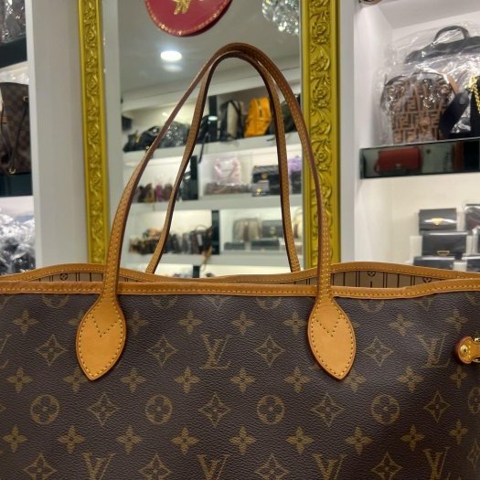 東區正精品㊣LV Neverfull GM M40157 原花字紋購物袋肩背包托特包大款 RZ6362-7