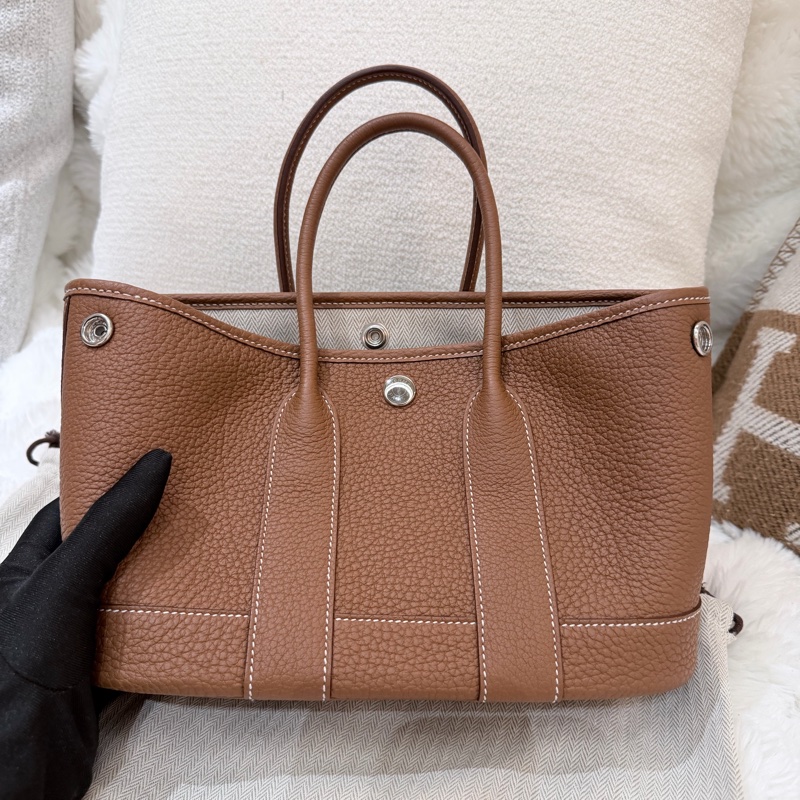 Hermes/ Garden Party mini/ 金棕/ K刻-3