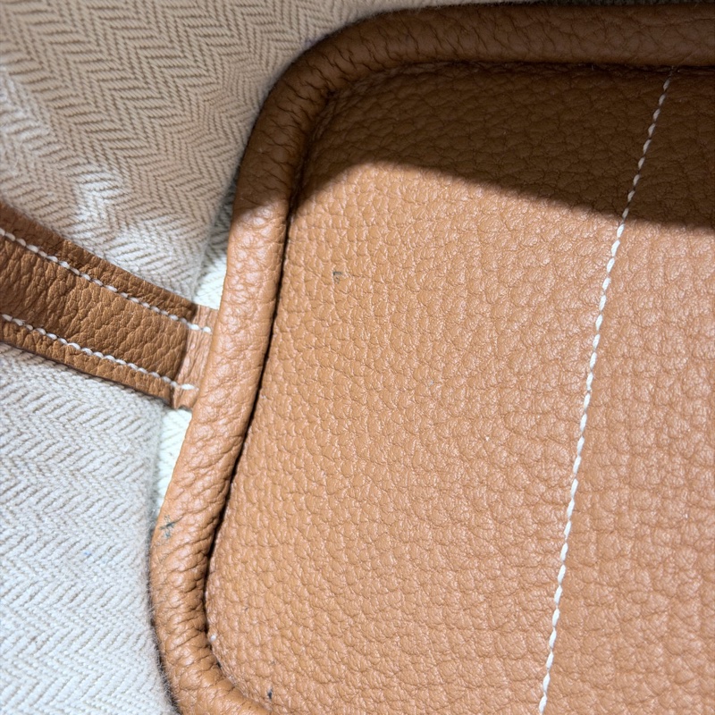 Hermes/ Garden Party mini/ 金棕/ K刻-12