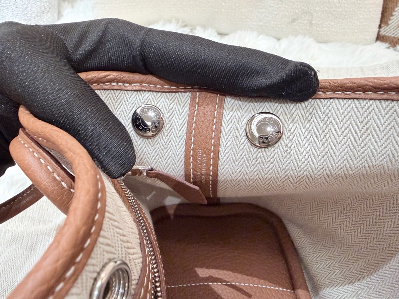 Hermes/ Garden Party mini/ 金棕/ K刻-14
