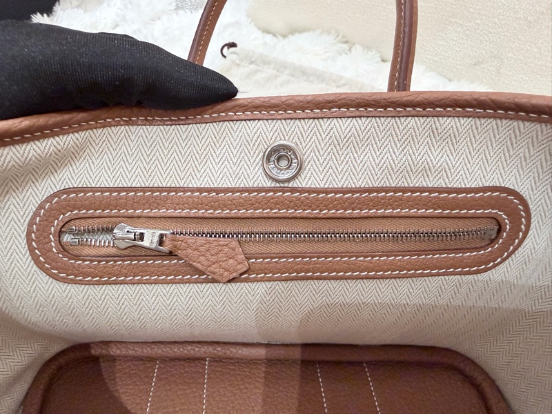 Hermes/ Garden Party mini/ 金棕/ K刻-17