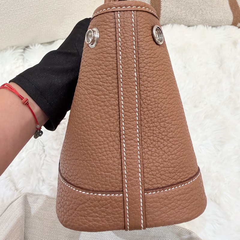 Hermes/ Garden Party mini/ 金棕/ K刻-19