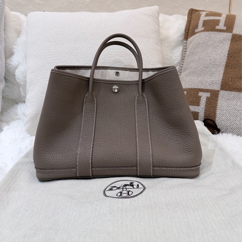 Hermes/ Garden Party 30/ 大象灰/ U刻