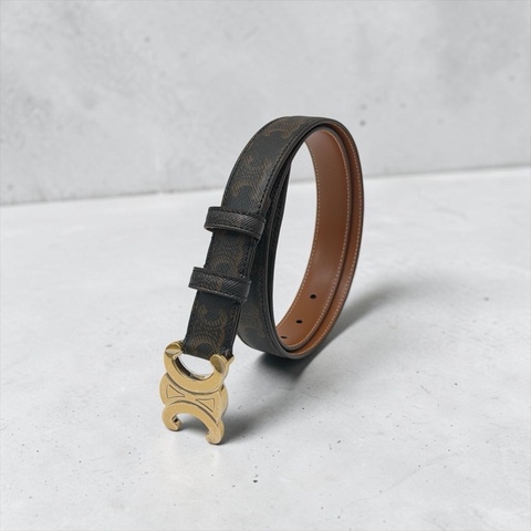 莉亞精品♡ Celine凱旋門老花皮帶 80cm 全新