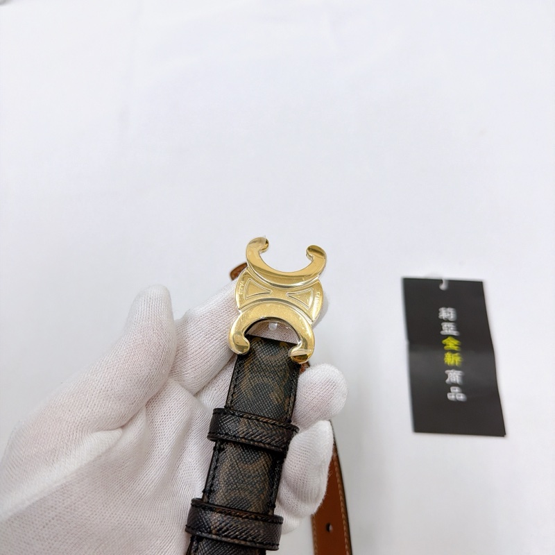 莉亞精品♡ Celine凱旋門老花皮帶 80cm 全新-3