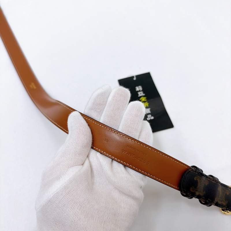 莉亞精品♡ Celine凱旋門老花皮帶 80cm 全新-4