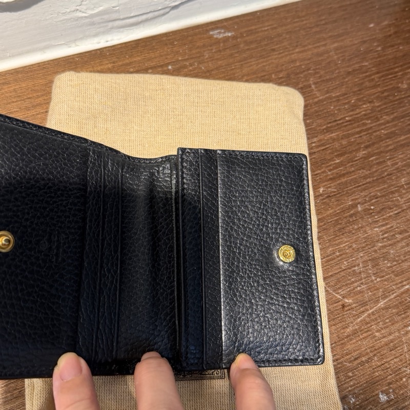 GUCCI 老花短夾-4