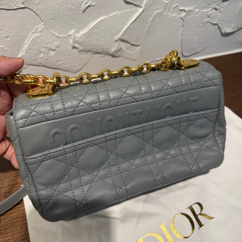 Dior 霧藍 小號 caro  尺寸 20x12 可單肩可斜背-1