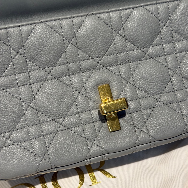 Dior 霧藍 小號 caro  尺寸 20x12 可單肩可斜背-2