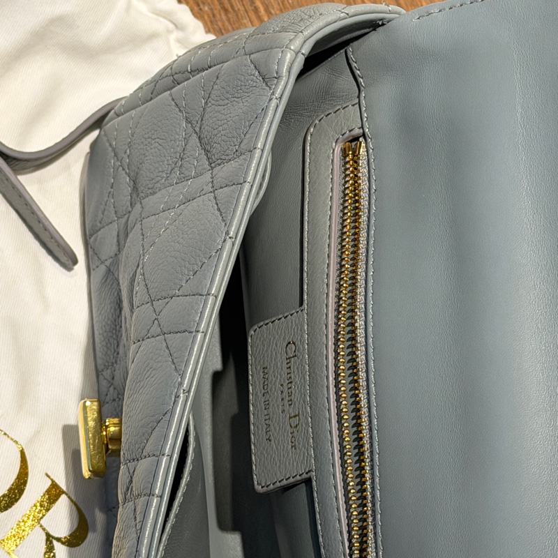 Dior 霧藍 小號 caro  尺寸 20x12 可單肩可斜背-3