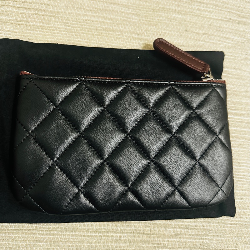 CHANEL 銀標長版零錢包 皮革材質 可當名片夾信用卡夾未使用-5