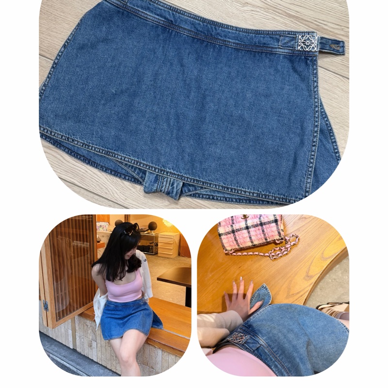 Loewe 牛仔褲裙 S號女生可穿低腰 超美🥰 想要更多實穿圖片請私訊我-0