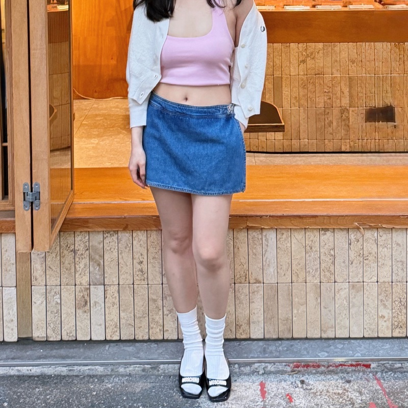 Loewe 牛仔褲裙 S號女生可穿低腰 超美🥰 想要更多實穿圖片請私訊我-17