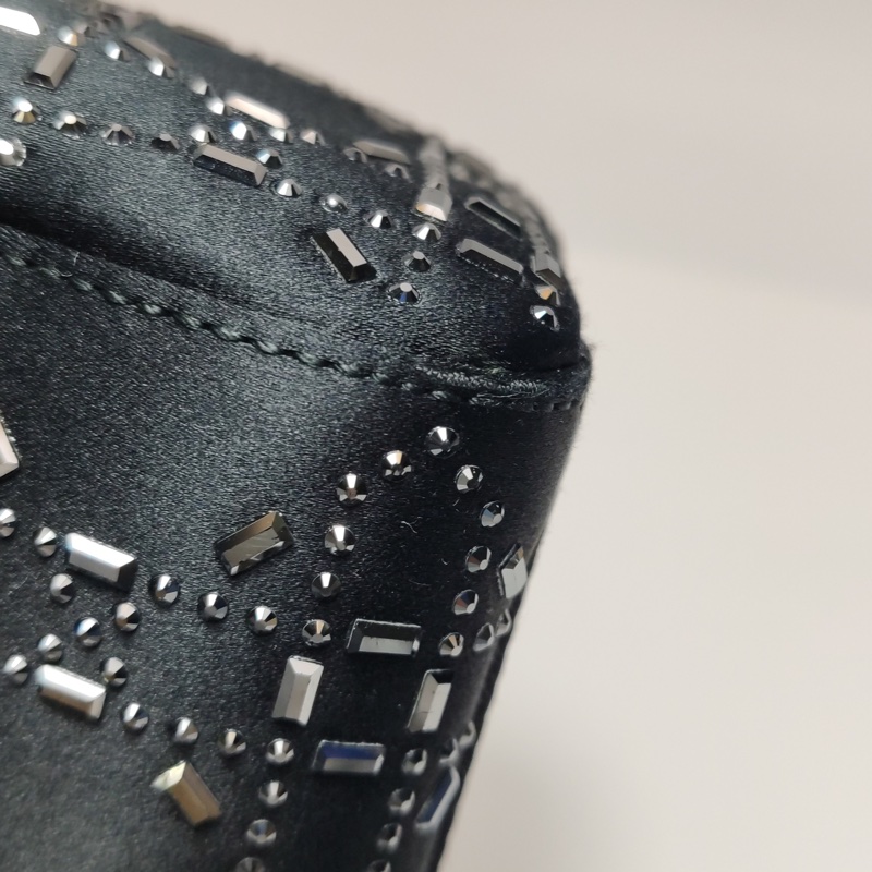 Dior Lady Dior戴妃包迷你緞面Logo吊飾單肩包-11