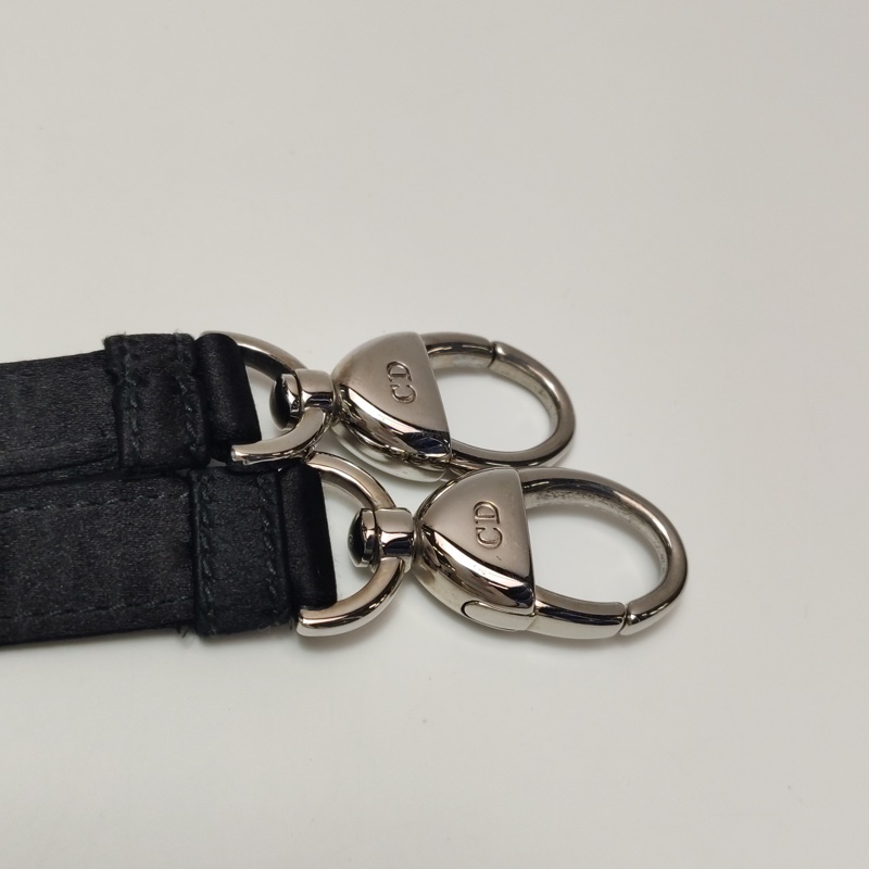 Dior Lady Dior戴妃包迷你緞面Logo吊飾單肩包-14