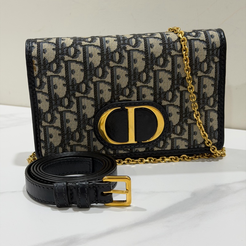 Dior Montaigne 緹花鏈條斜背包-0