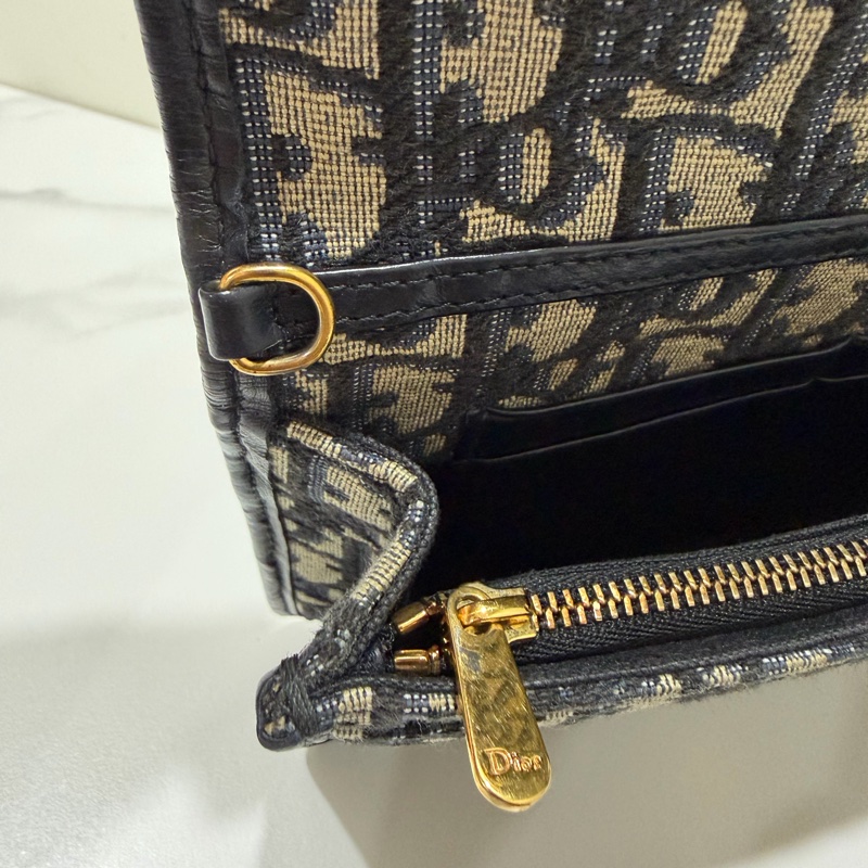 Dior Montaigne 緹花鏈條斜背包-15