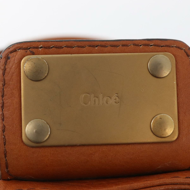 【日本直送】Chloe Paddington 手提包,棕色、金色、銀色皮革,正品 YKZ294M-20