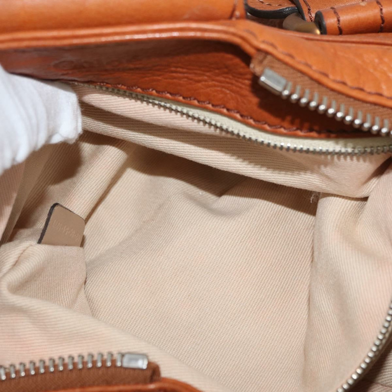 【日本直送】Chloe Paddington 手提包,棕色、金色、銀色皮革,正品 YKZ294M-25