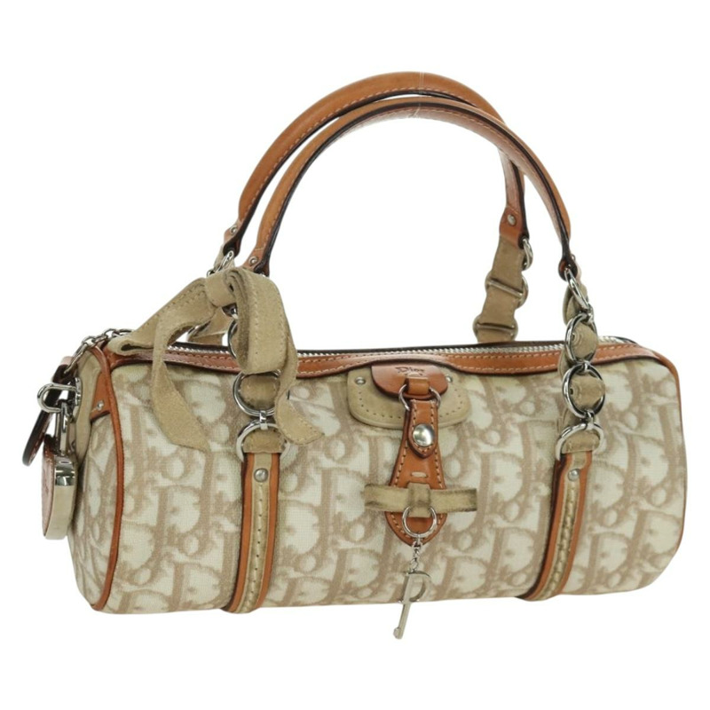 【日本直送】Christian Dior Trotter帆布浪漫手提包 PVC米色銀色 正品 YKZ720SAM-0