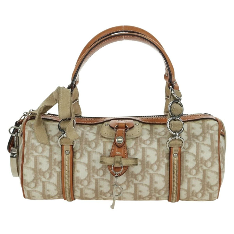 【日本直送】Christian Dior Trotter帆布浪漫手提包 PVC米色銀色 正品 YKZ720SAM-12