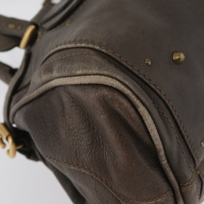 【日本直送】Chloe Paddington 手提包 皮革 灰色 金 銀色 正品 am11149A-8