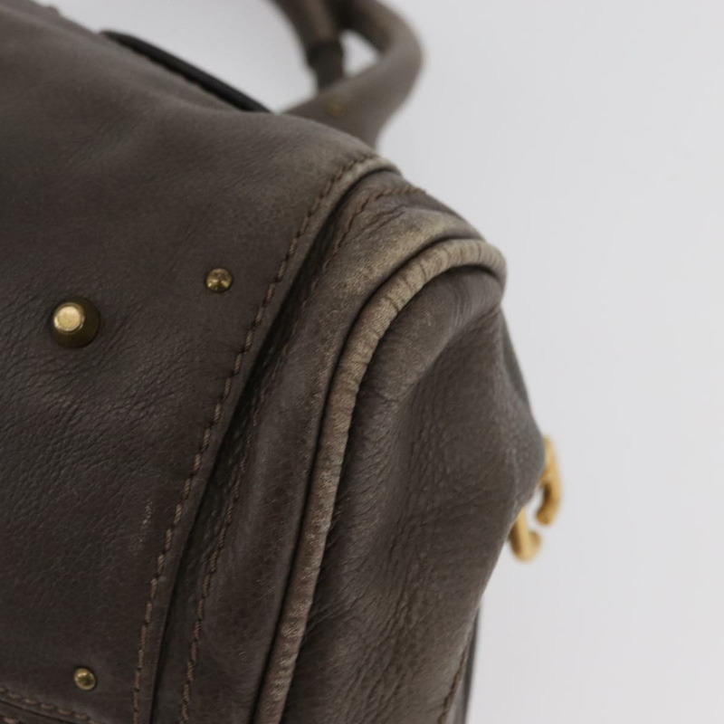 【日本直送】Chloe Paddington 手提包 皮革 灰色 金 銀色 正品 am11149A-13