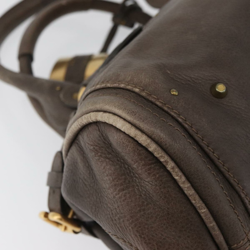 【日本直送】Chloe Paddington 手提包 皮革 灰色 金 銀色 正品 am11149A-14