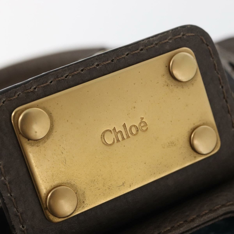 【日本直送】Chloe Paddington 手提包 皮革 灰色 金 銀色 正品 am11149A-16