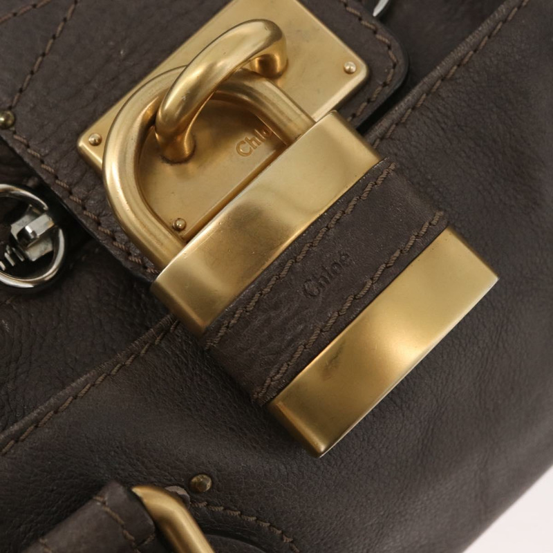 【日本直送】Chloe Paddington 手提包 皮革 灰色 金 銀色 正品 am11149A-17
