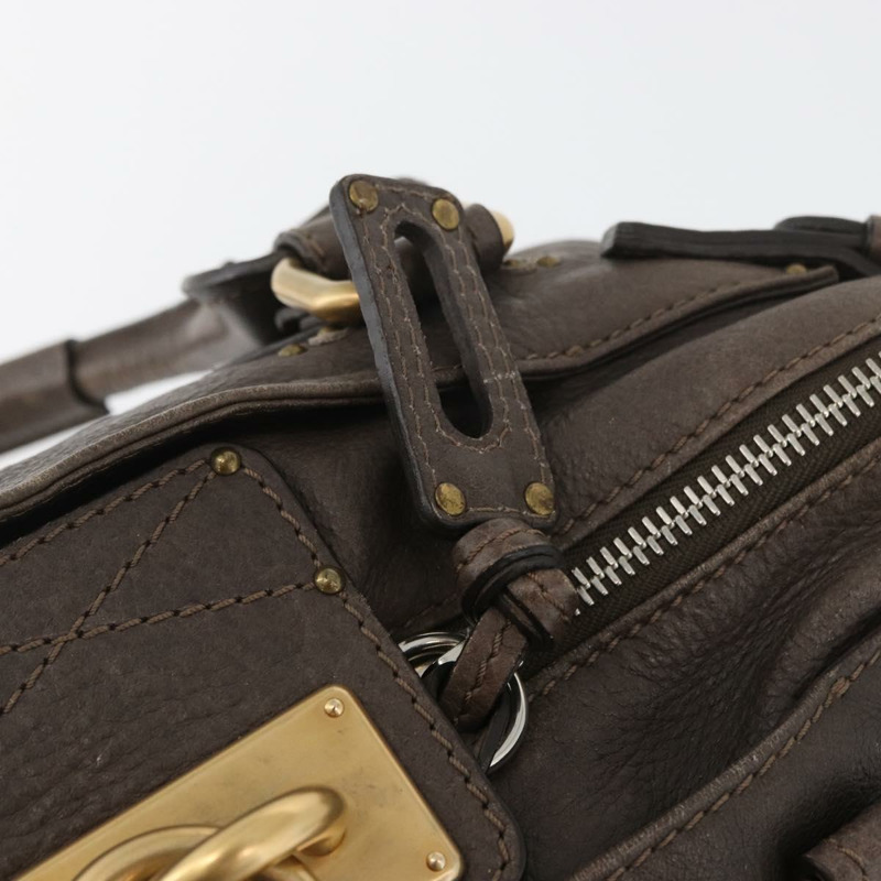 【日本直送】Chloe Paddington 手提包 皮革 灰色 金 銀色 正品 am11149A-19