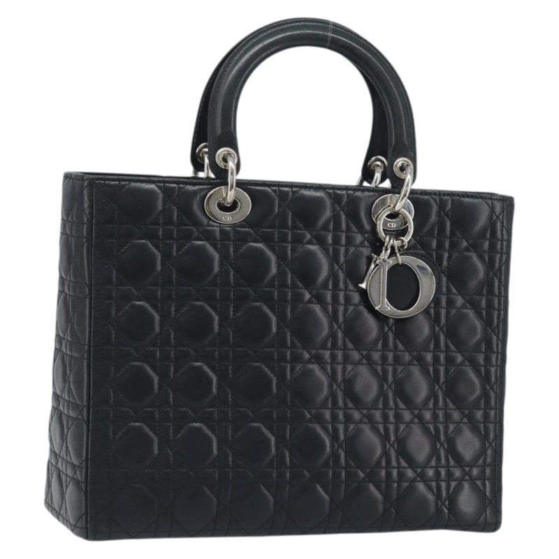 【日本直送】Christian Dior Canage 手袋,羊皮材質,黑色銀色,正品 YKZ203SAV-0