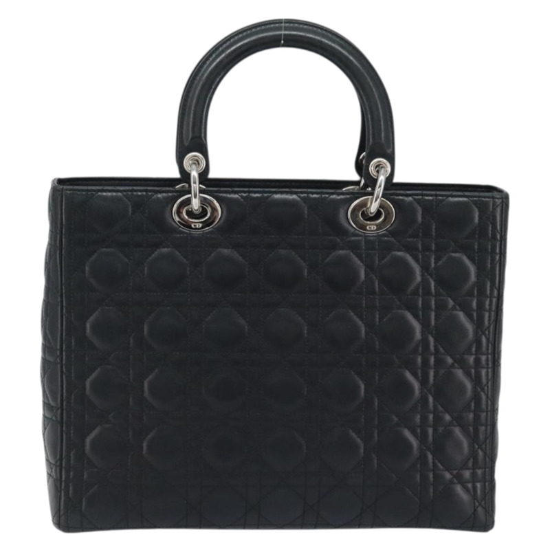 【日本直送】Christian Dior Canage 手袋,羊皮材質,黑色銀色,正品 YKZ203SAV-1