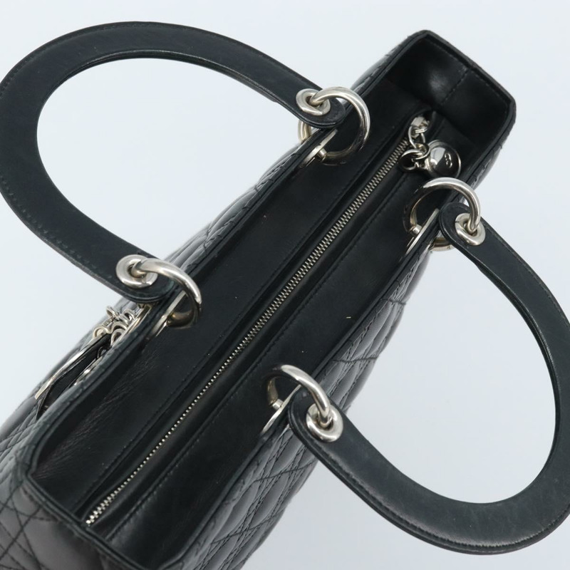 【日本直送】Christian Dior Canage 手袋,羊皮材質,黑色銀色,正品 YKZ203SAV-5