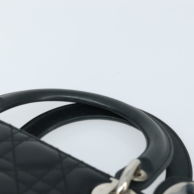 【日本直送】Christian Dior Canage 手袋,羊皮材質,黑色銀色,正品 YKZ203SAV-7