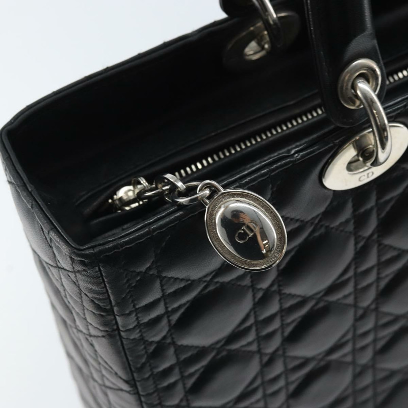 【日本直送】Christian Dior Canage 手袋,羊皮材質,黑色銀色,正品 YKZ203SAV-9