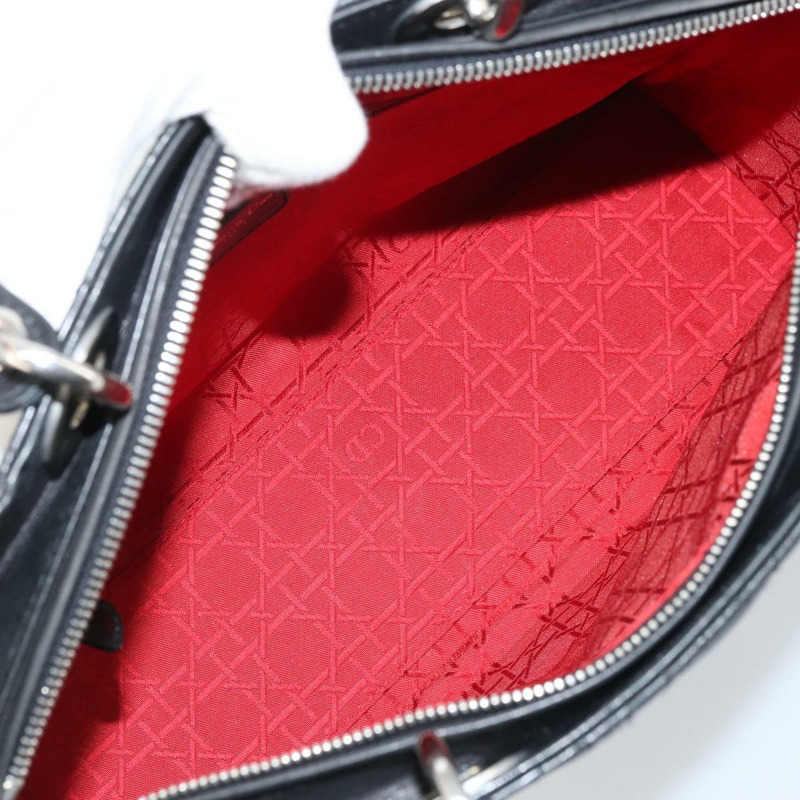 【日本直送】Christian Dior Canage 手袋,羊皮材質,黑色銀色,正品 YKZ203SAV-10