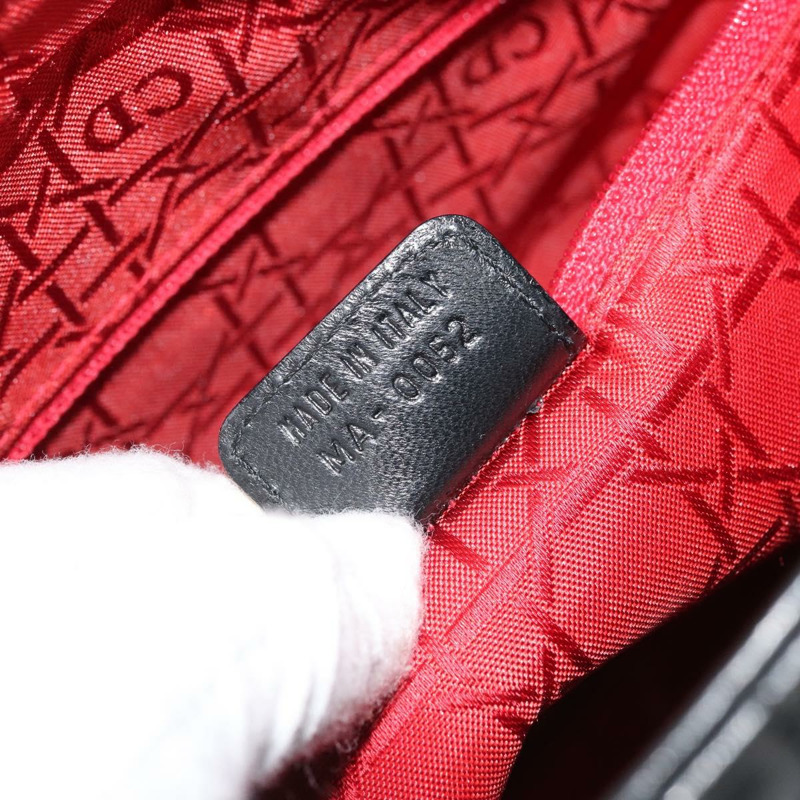 【日本直送】Christian Dior Canage 手袋,羊皮材質,黑色銀色,正品 YKZ203SAV-11