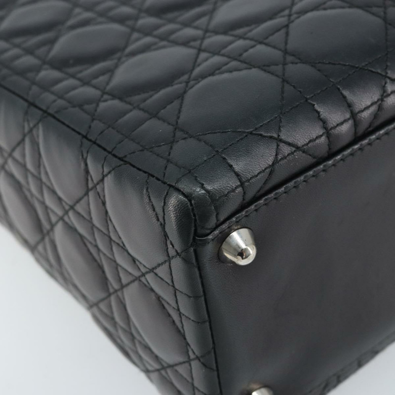 【日本直送】Christian Dior Canage 手袋,羊皮材質,黑色銀色,正品 YKZ203SAV-13