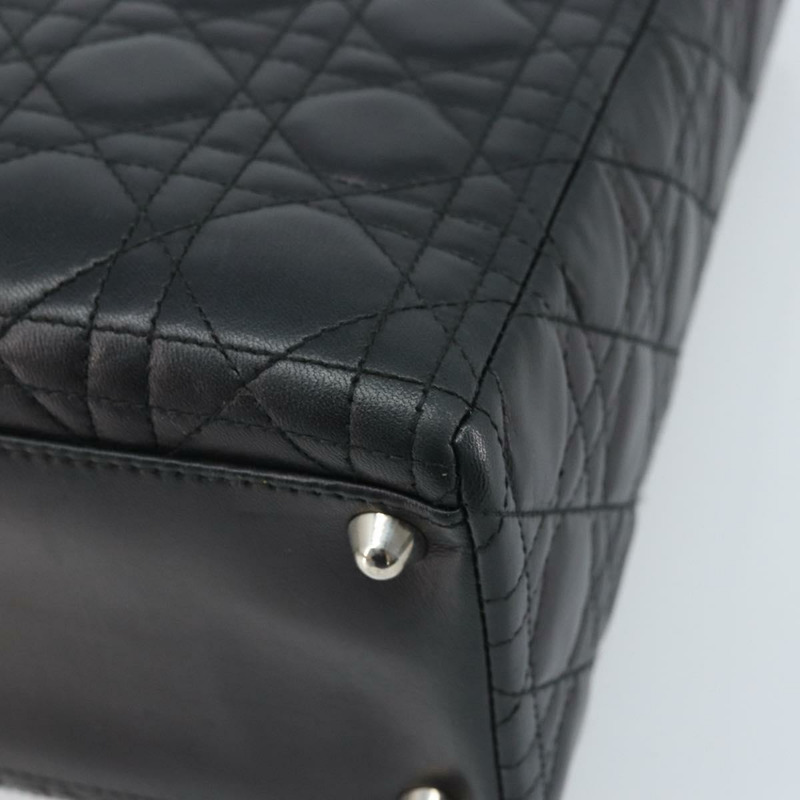 【日本直送】Christian Dior Canage 手袋,羊皮材質,黑色銀色,正品 YKZ203SAV-14