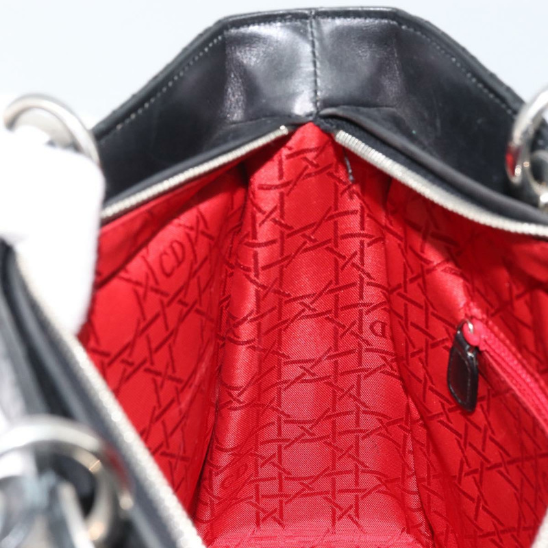 【日本直送】Christian Dior Canage 手袋,羊皮材質,黑色銀色,正品 YKZ203SAV-19