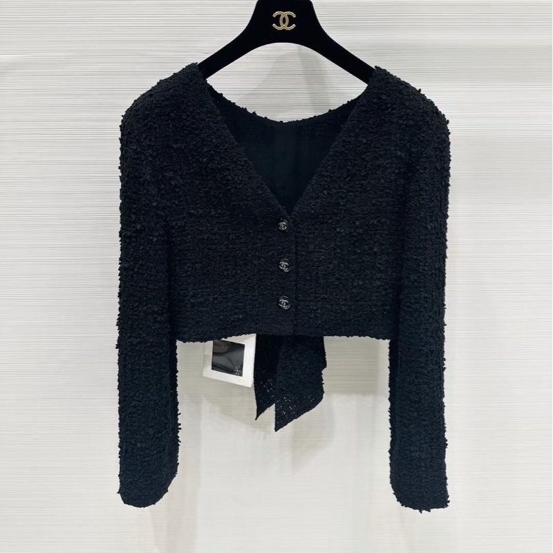 ⭐️ Chanel Top 上衣外套 ⭐️ Chanel 春夏系列薄款粗花呢上衣外套,F36,前后两穿,高腰短款-3