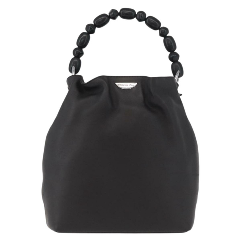 【日本直送】Christian Dior Maris Pearl 手提包,深棕色真皮,正品 BAZ076A-12