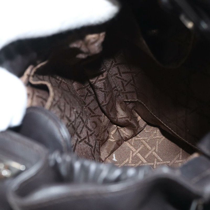 【日本直送】Christian Dior Maris Pearl 手提包,深棕色真皮,正品 BAZ076A-18