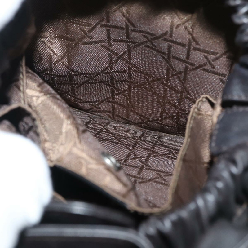 【日本直送】Christian Dior Maris Pearl 手提包,深棕色真皮,正品 BAZ076A-19