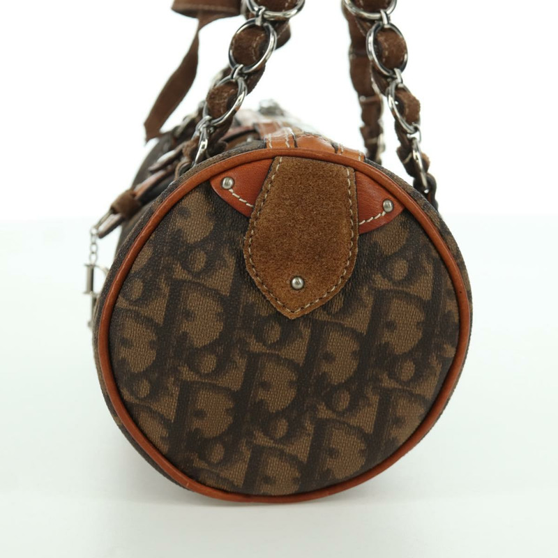 【日本直送】Christian Dior Romantic Trotter帆布手提包 PVC棕色銀色 正品 170563V-2