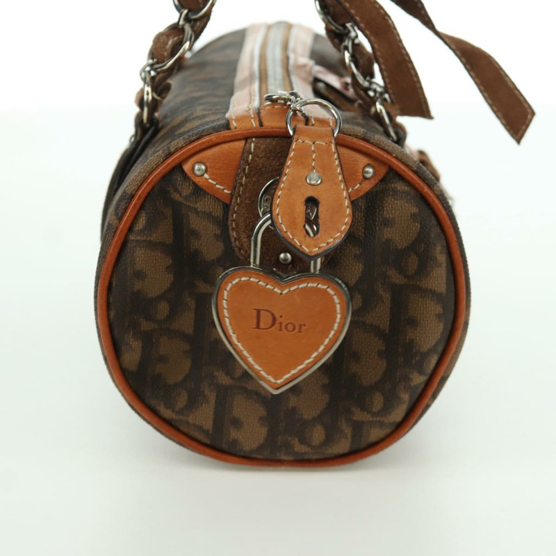 【日本直送】Christian Dior Romantic Trotter帆布手提包 PVC棕色銀色 正品 170563V-3