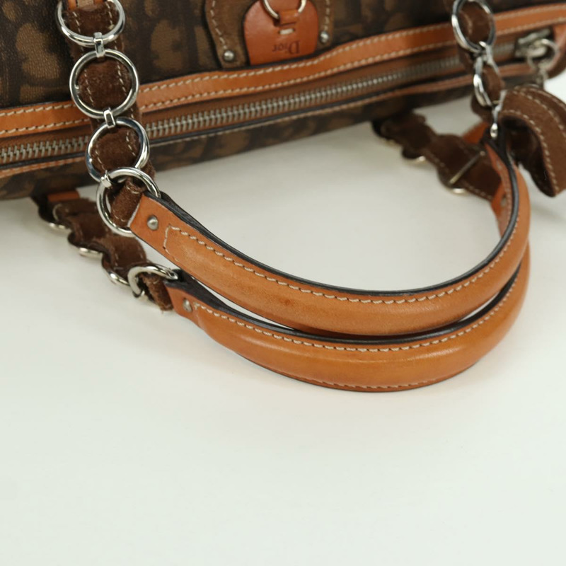 【日本直送】Christian Dior Romantic Trotter帆布手提包 PVC棕色銀色 正品 170563V-6